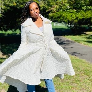 Fashion Quilted nylon peplum jacket